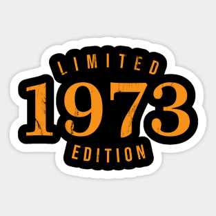 1973 Limited Edition 48th Birthday Party Shirt Sticker